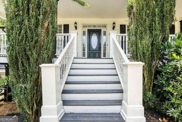 view of doorway to property