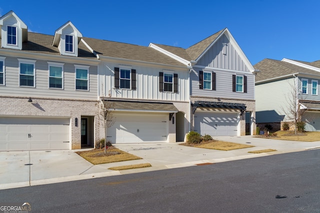 view of property with a garage