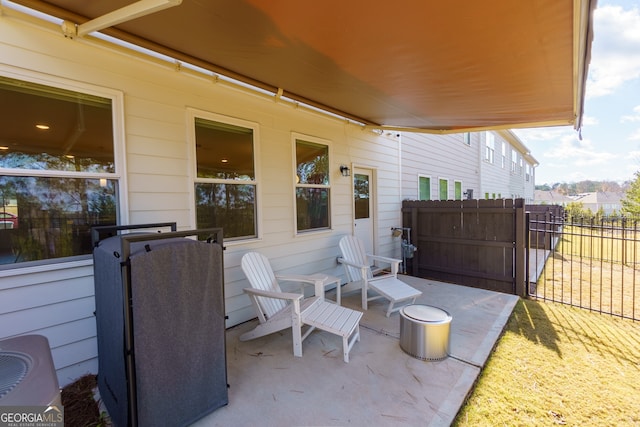 view of patio with central AC unit