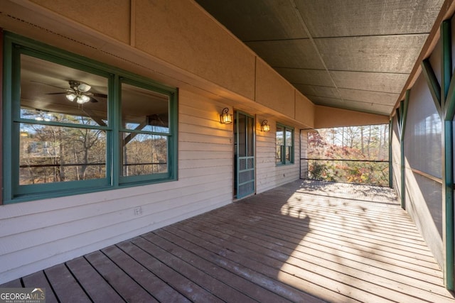 deck featuring a porch