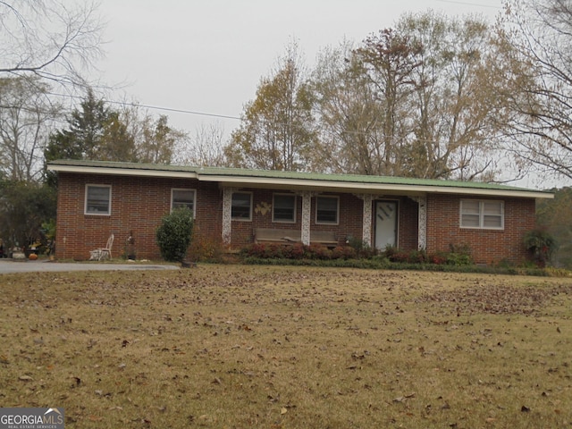 view of single story home