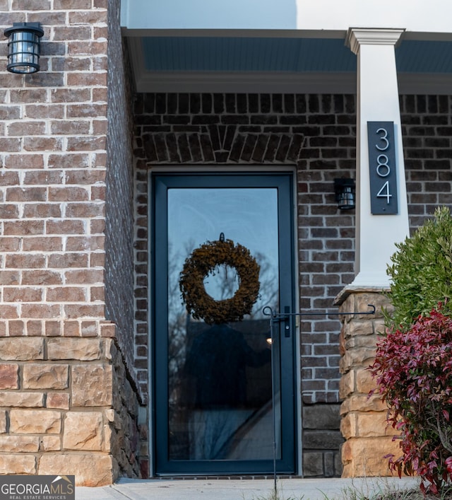 view of doorway to property