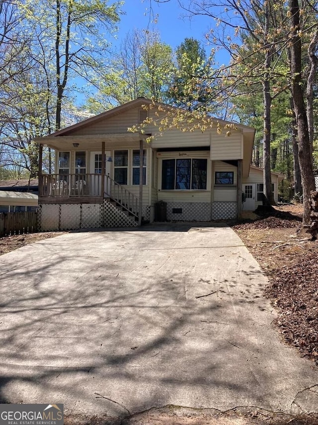 view of front of home