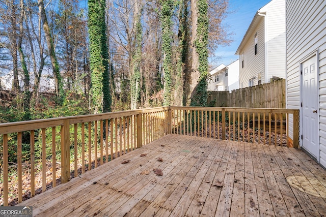 view of wooden terrace