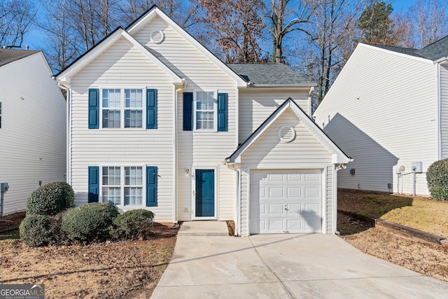 front facade featuring a garage