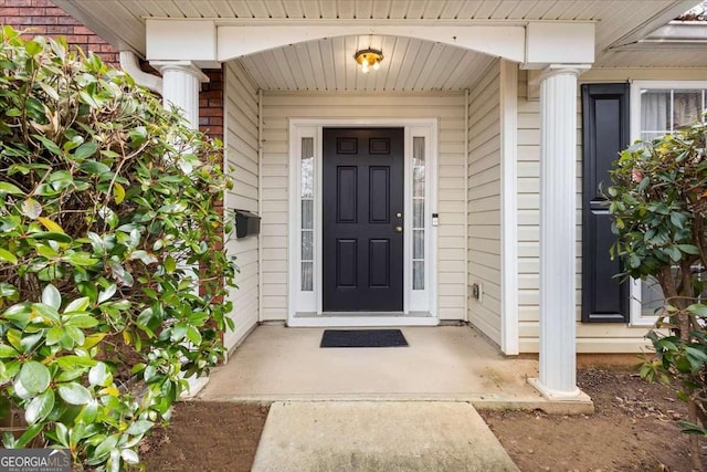 view of doorway to property