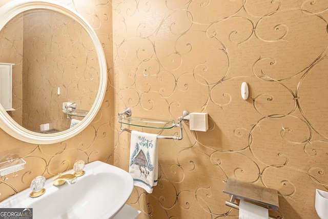 bathroom featuring a sink