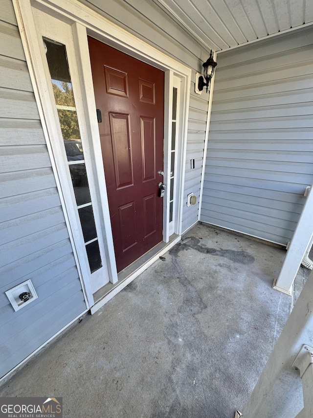 view of doorway to property