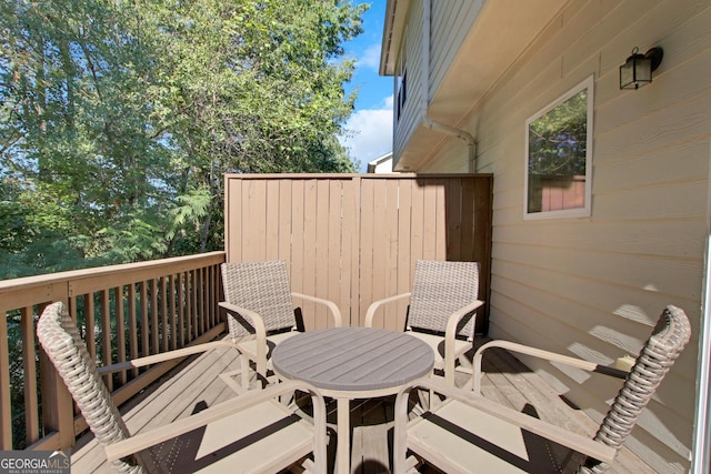 view of wooden terrace