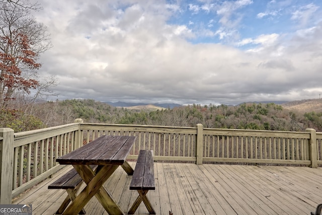 view of wooden terrace