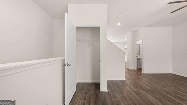 interior space featuring dark hardwood / wood-style floors