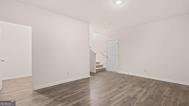 interior space featuring dark hardwood / wood-style floors