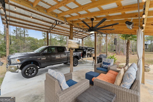 view of patio with outdoor lounge area