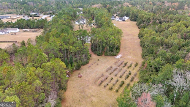 aerial view featuring a rural view