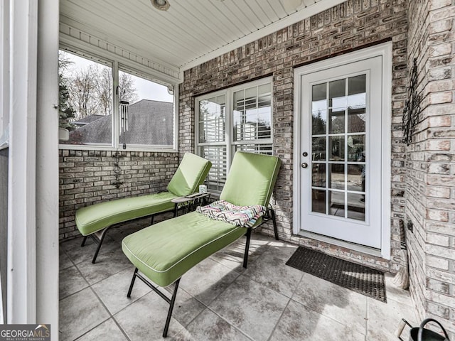 view of sunroom