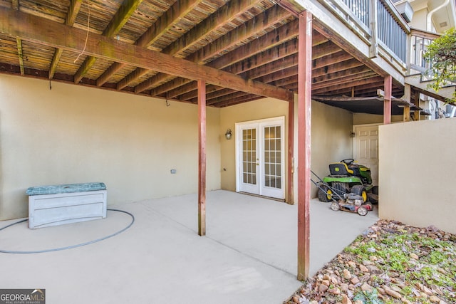 view of patio with french doors