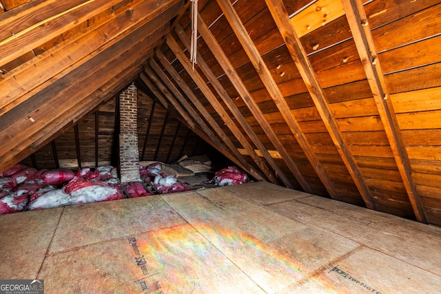 view of attic