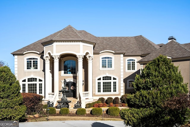 view of french country home