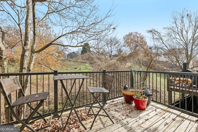 view of wooden terrace