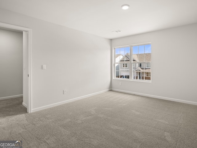 view of carpeted empty room