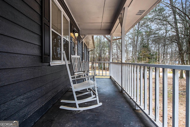 balcony with a porch