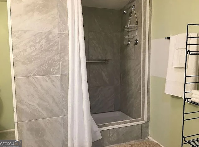 bathroom with walk in shower