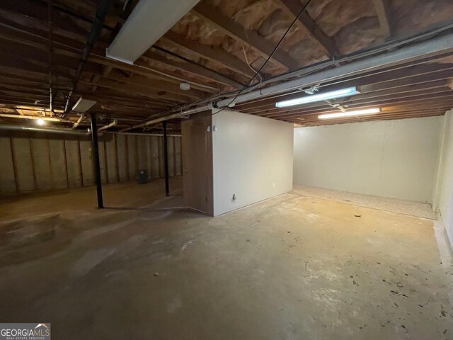 view of basement