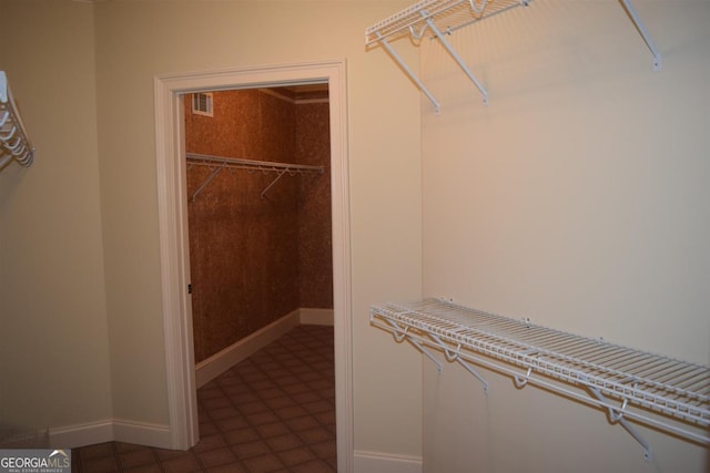 view of walk in closet