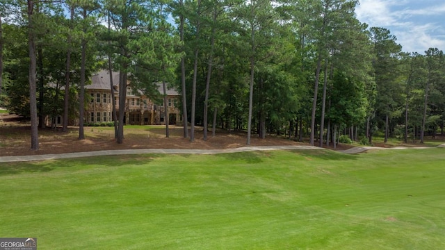 view of community with a lawn