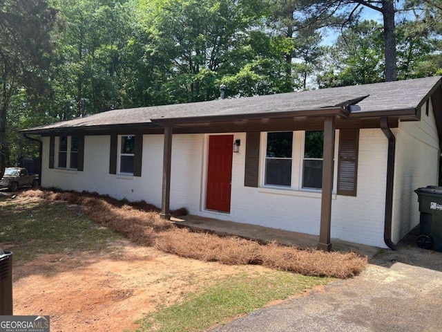 view of ranch-style home