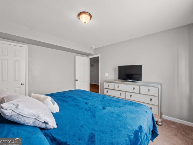 view of carpeted bedroom