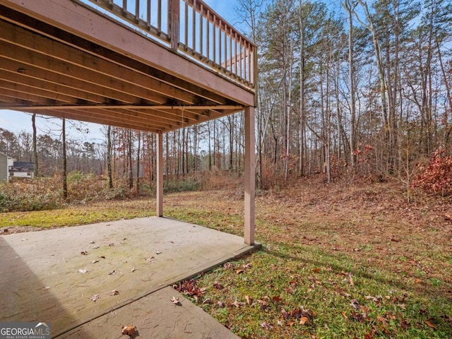 view of patio with a deck