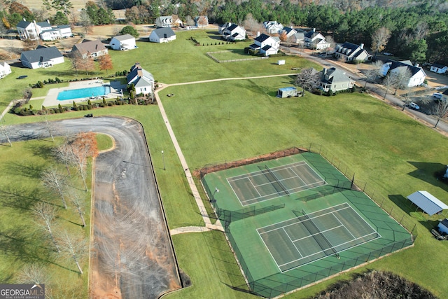 birds eye view of property