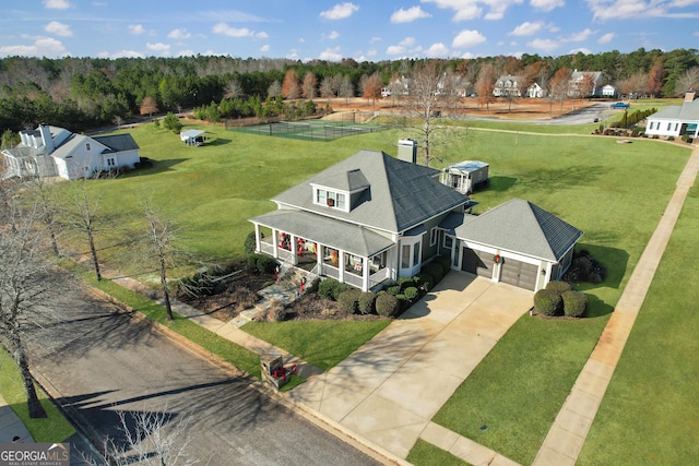 birds eye view of property