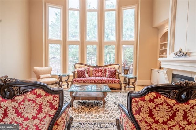 living area with plenty of natural light