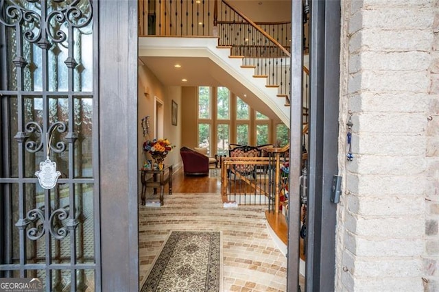 entryway featuring wood-type flooring