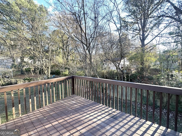 view of wooden deck