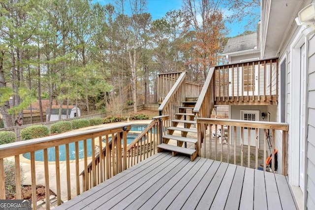 view of wooden deck