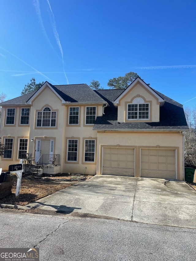 view of front of house featuring a garage