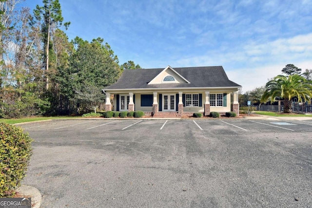 view of front of house with french doors