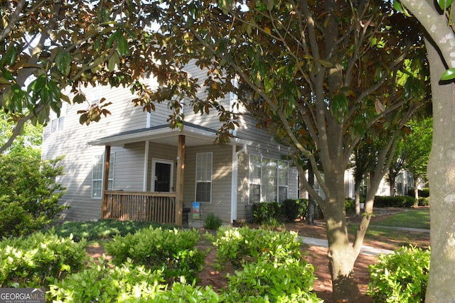 view of front of home with a porch