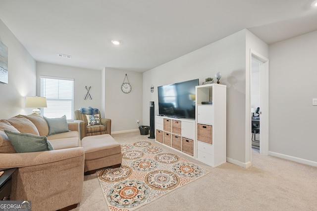 view of carpeted living room