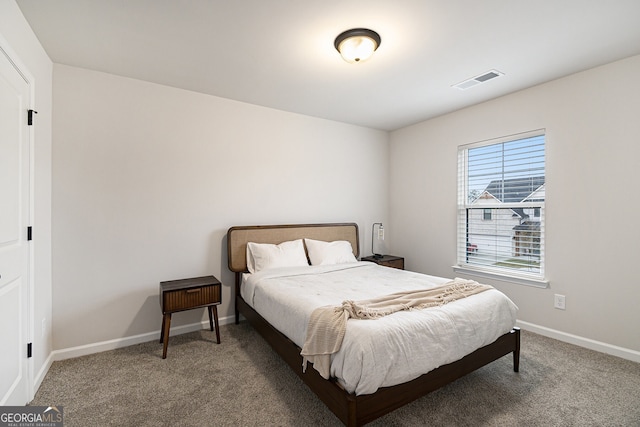 bedroom with carpet