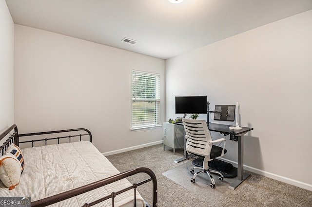 bedroom with carpet