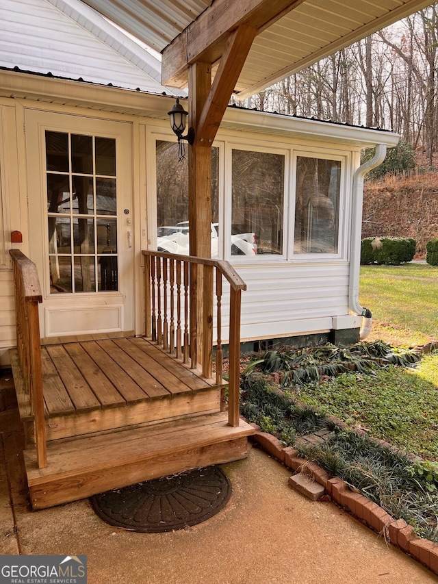 view of doorway to property