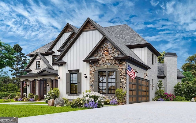 view of front facade with a garage