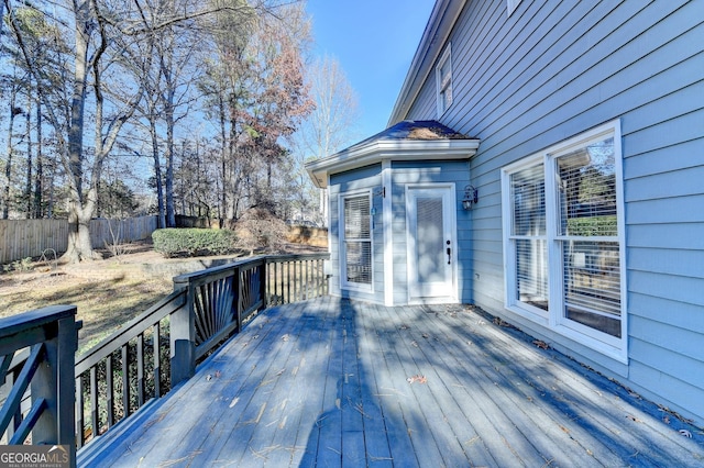 view of wooden deck