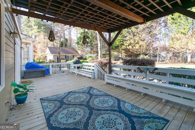 view of wooden terrace