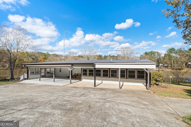 view of single story home