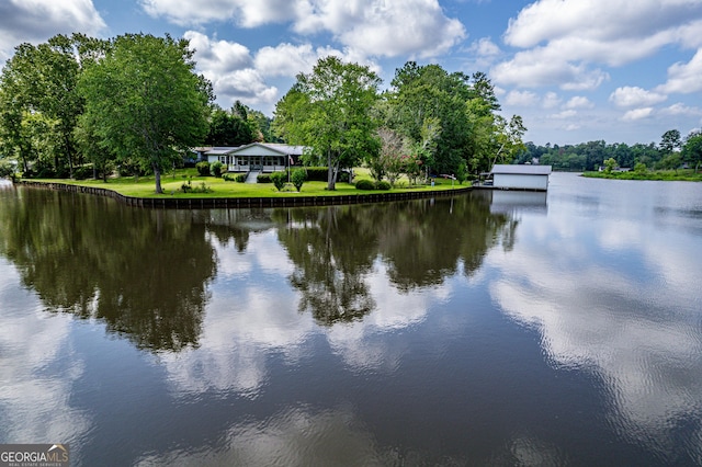 view of water feature